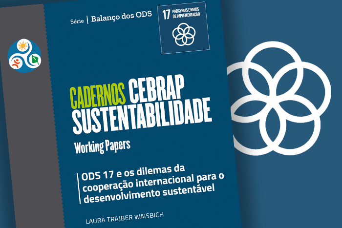 Capa dos Cadernos CEBRAP Sustentabilidade com o artigo: ODS 17 e os dilemas da cooperação internacional para o desenvolvimento sustentável 